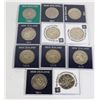 x11 NEW ZEALAND VARIOUS 1 CROWN COINS