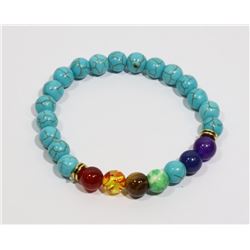#197-7 CHAKRA BEAD BRACELET 8mm/7.5"