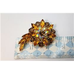 4) VINTAGE AMBER, SMOKEY QUARTZ AND