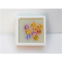 24) LOT OF 9 ROUND NATURAL ZIRCON GEM-