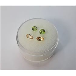 14)  LOT OF 4 NATURAL GEMSTONES, 2