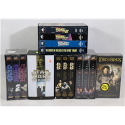 LOT OF VHS MOVIE COLLECTOR SETS INCLUDING STAR WAR