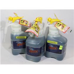 THREE 1.5L BOTTLES OF COMMERCIAL WINDEX