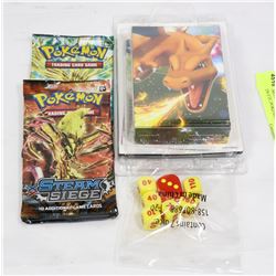 POKEMON COLLECTIBLE LOT NEW CARDS ETC.POKEMON COLL