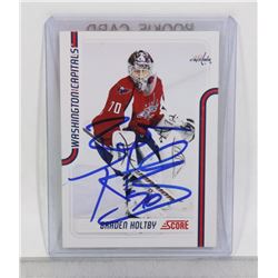 BRAYDEN HOLTBY WASHINGTON CAPITALS SIGNED CARD