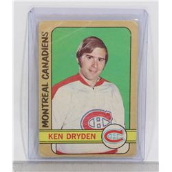 KEN DRYDEN MONTREAL CANADIENS 1972-73 OPC CARD