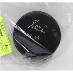 GRANT FUHR AUTOGRAPHED PUCK HALL OF FAME