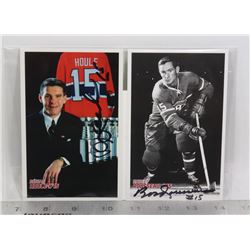 3 AUTOGRAPHED MONTREAL CANADIENS POSTCARDS HOULE