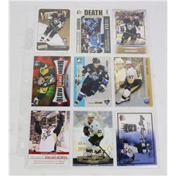 SIDNEY CROSBY 9 HOCKEY CARD LOT PENGUINS & OCEANIC