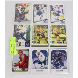 DANIEL & HENRIK SEDIN 18 HOCKEY CARD LOT CANUCKS