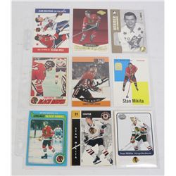 STAN MIKITA 11 HOCKEY CARD LOT AUTOGRAPHED HOF