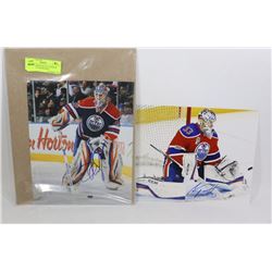 AUTOGRAPHED DEVAN DUBNYK EDMONTON OILERS 8X10