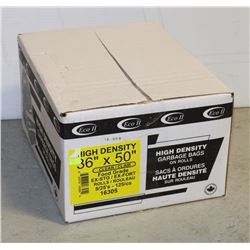 CASE OF 36" X 50" CLEAR FOOD GRADE GARBAGE BAGS