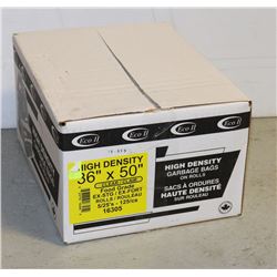 CASE OF 36" X 50" CLEAR FOOD GRADE GARBAGE BAGS