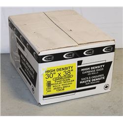 CASE OF 30" X 38" HIGH DENSITY CLEAR GARBAGE BAGS