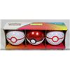 Image 1 : LOT OF 3 POKEBALLS WITH CARDS, DICE ETC.