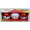 Image 1 : LOT OF 3 POKEBALLS WITH CARDS, DICE ETC.