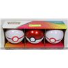 Image 1 : LOT OF 3 POKEBALLS WITH CARDS, DICE ETC.