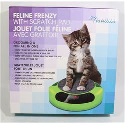 NEW FELINE FRENZY PET TOY WITH SCRATCH PAD