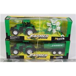 TWO NEW KIDS FARM MACHINERY TOYS