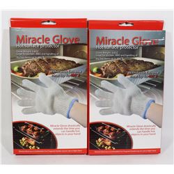 LOT OF TWO NEW MIRACLE GLOVE HOT SURFACE