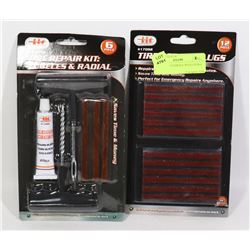 NEW TIRE REPAIR KIT WITH EXTRA PLUG SET
