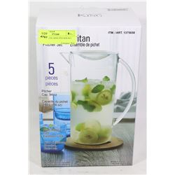 NEW CRYSTAL KING PITCHER SET