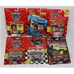 LOT OF SIX 1:62 SCALE RACING CHAMPIONS NASCARS