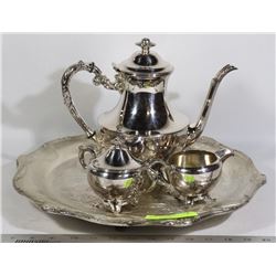LOT OF SILVER PLATE COFFEE/TEA SET - COFFEE