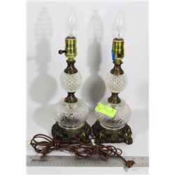 WORKING CRYSTAL ANTIQUE DUAL LAMPS