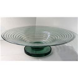 26)  HAND CRAFTED RIBBED 19" DIAMETER