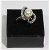 Image 1 : NEW WOMAN'S DESIGNER RING W/WHITE CULTURED PEARL