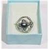 Image 1 : NEW WOMAN'S DESIGNER RING W/GREY CULTURED PEARL