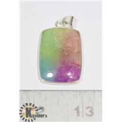 #212-RAINBOW SOLAR QUARTZ PENDANT