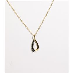 #146-BLACK TOURMALINE NECKLACE/PENDANT