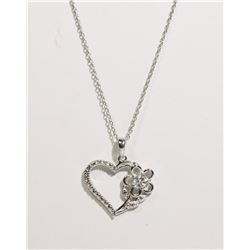 #135-WHITE TOPAZ NECKLACE/PENDANT