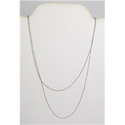 #132-STERLING SILVER NECKLACE (X2)18"