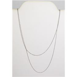 #129-STERLING SILVER NECKLACE (X2)18"