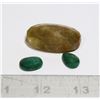 Image 1 : #86-YELLOW SAPPHIRE & EMERALD GEMSTONE 106.30ct
