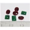 Image 1 : #78-RED RUBY & EMERALD GEMSTONE 56.0ct