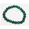 Image 1 : #176-NATURAL MALACHITE BEAD BRACELET 8mm/7.5"