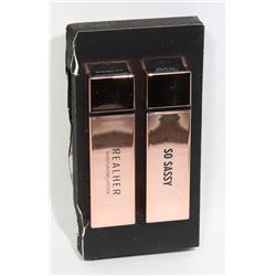 2 NEW REALHER MOISTURIZING LIPSTICKS - DARK PINK &