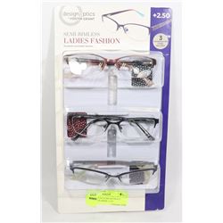 DESIGN OPTICS FOSTER GRANT READING GLASSES +2.50