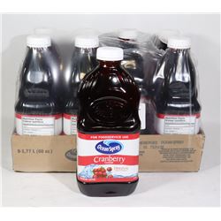 8 BOTTLES OF OCEAN SPRAY CRANBERRY COCKTAIL