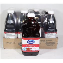 8 BOTTLES OF OCEAN SPRAY CRANBERRY COCKTAIL