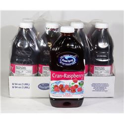 8 BOTTLES OF OCEAN SPRAY CRAN-RASPBERRY COCKTAIL