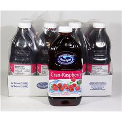 8 BOTTLES OF OCEAN SPRAY CRAN-RASPBERRY COCKTAIL