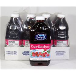8 BOTTLES OF OCEAN SPRAY CRAN-RASPBERRY COCKTAIL