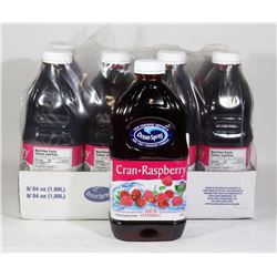 8 BOTTLES OF OCEAN SPRAY CRAN-RASPBERRY COCKTAIL