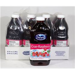 8 BOTTLES OF OCEAN SPRAY CRAN-RASPBERRY COCKTAIL